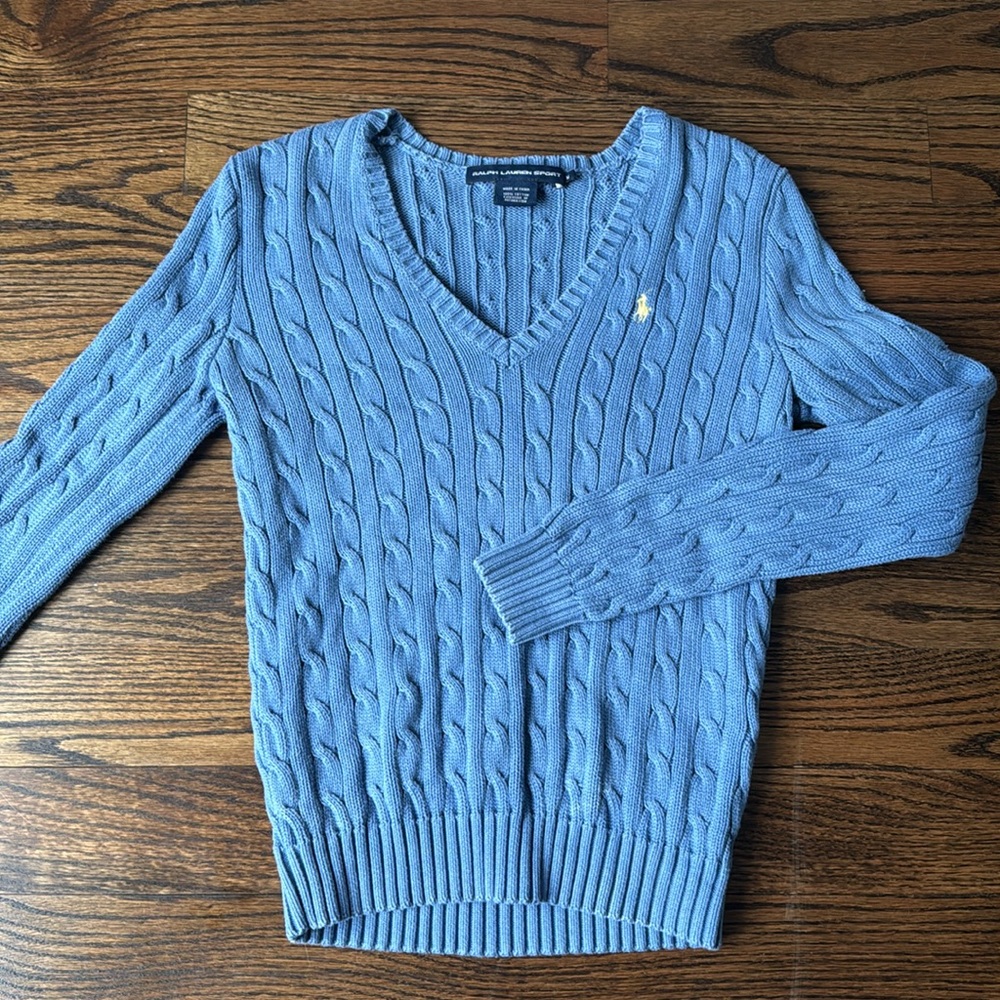 Ralph Lauren Sport Cable V-Neck Sweater